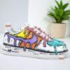 Hand-Painted Color Drip Sneakers – Custom Cartoon Art Shoes