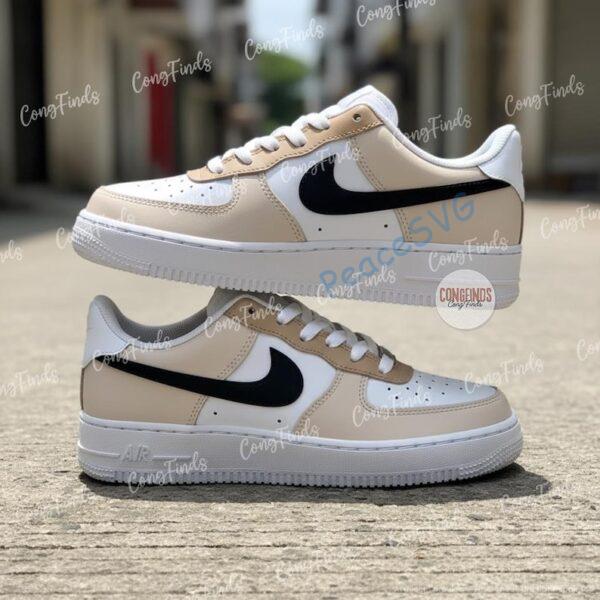 Hand Painted Custom AF1 Color Block Sneakers, Personalized Gift