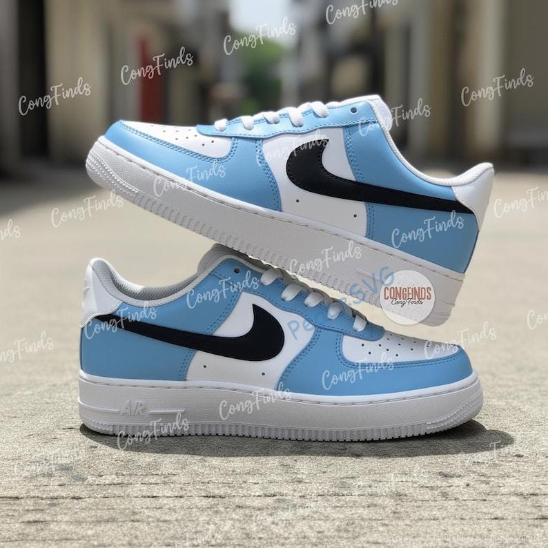 Custom Af1 Color Hand Painted Custom AF1 Color Block Sneakers, Personalized Gift | Peace SVG