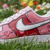Hand Painted Valentine Air Force 1 Sneakers: Custom Comic AF1 Shoes - Image 2