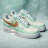 Hand-Painted Ice Cream Drip Air Force 1 Sneakers, Waffle Cone Swoosh