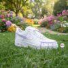 Custom Lavender Drip Air Force 1 Shoes, Hand-Painted Sneakers - Image 3