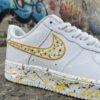 Custom Sunflower Air Force 1, Hand-Painted Floral Sneakers - Image 4