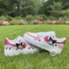 Custom Valentine Air Force 1 Shoes, Cartoon Love Sneakers, Red Heart Hand Painted Shoes - Image 8
