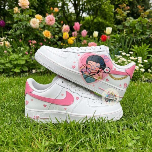 Custom Valentine K-Pop Demon Hunter Air Force 1 Sneakers, Hand-Painted Anime AF1 Shoes