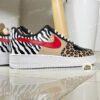 Custom Animal Print Sneakers | Hand-Painted Zebra and Leopard Design - Image 7