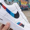 Custom BMW Air Force 1 Sneakers: Hand-Painted Luxury Car AF1 Shoes - Image 9