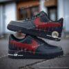 Hand Painted Air Force 1 Black Drip Swoosh Shoes: Custom Minimal & Dripping Variants Shoes - Image 3
