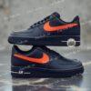Hand Painted Air Force 1 Black Drip Swoosh Shoes: Custom Minimal & Dripping Variants Shoes - Image 8