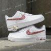 Custom Air Force 1 Abstract Line Art Swoosh, Hand Painted White AF1 Sneakers - Image 3