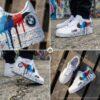 Personalized BMW Drip Air Force 1 Sneakers: Hand-Painted Luxury Car AF1 Shoes - Image 2