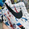 Hand-Painted BMW Splatter Air Force 1 Sneakers: Custom BMW Black Swooh AF1 Shoes - Image 3