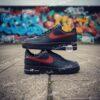 Custom Drip Swoosh Air Force 1 Black Shoes: Hand Painted Minimal & Dripping Shoes - Image 7
