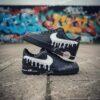 Custom Drip Swoosh Air Force 1 Black Shoes: Hand Painted Minimal & Dripping Shoes - Image 5