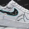 Hand Painted Air Force 1 Sneakers, Lightning Glow, Electric Streetwear - Image 2
