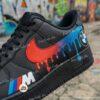 Personalized BMW Drip Air Force 1 Sneakers: Hand Painted BMW AF1 Shoes - Image 5