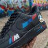 Personalized BMW Black Air Force 1 Sneakers: Hand Painted BMW AF1 Shoes - Image 5