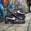 Custom BMW Splatter Air Force 1 Sneakers: Personalized BMW Black AF1 Shoes