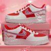 Custom Valentine Air Force 1 Sneakers, Personalized Rhinestone Swoosh