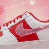 Custom Valentine Air Force 1 Sneakers, Personalized Rhinestone Swoosh - Image 3