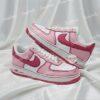 Custom Hand-Painted Pink AF1 Sneakers – Valentine Comic Shoes, Personalized - Image 3