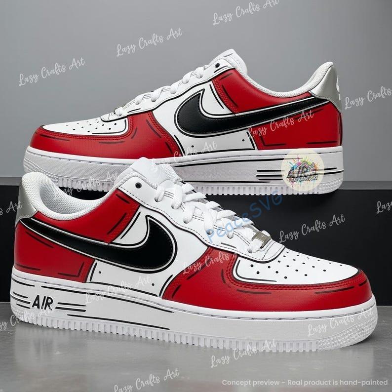 Hand-painted Atlanta Football Air Force 1