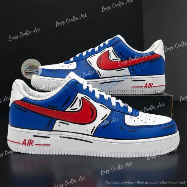 Alternative view of Hand-painted Buffalo Football Air Force 1, Custom Football Team AF1 Sneakers