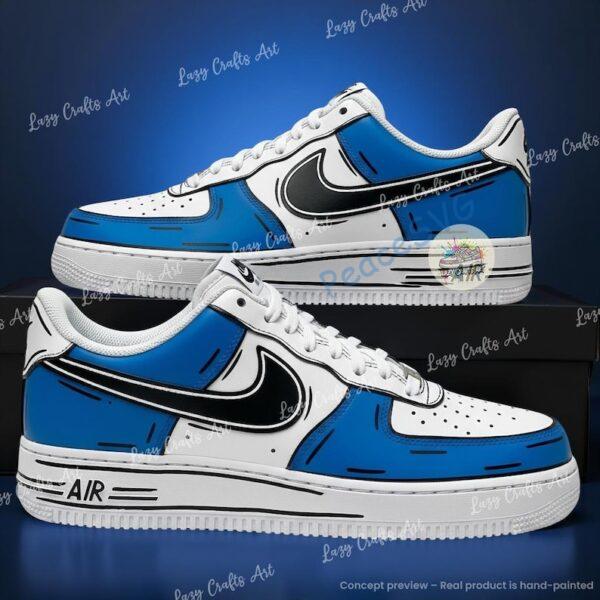 Alternative view of Hand-painted Panther Football Air Force 1, Custom Football Team AF1 Sneakers