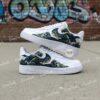 Custom Japanese Wave Air Force 1, Hand Painted Ocean AF1 Sneakers, Anime Streetwear Gift