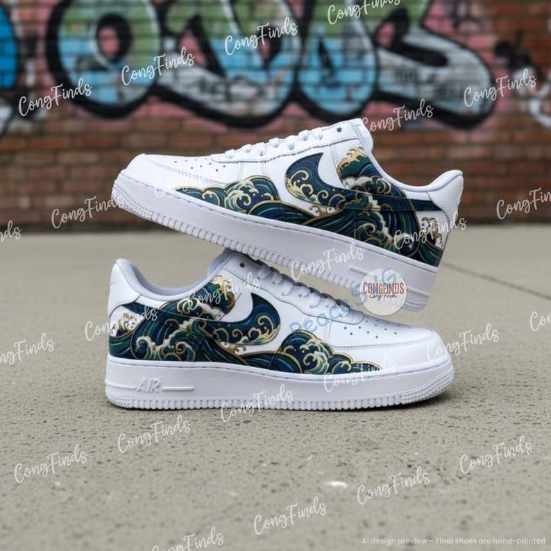 Custom Japanese Wave Air Force 1