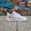 Custom Hand-Painted Cherry Blossom Air Force 1 Sneakers, Japanese Art Shoes - Image 3