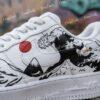 Custom Japanese Mt Fuji Air Force 1, Great Wave Red Sun Hand Painted Sneakers, Black White Art Shoes, Gift for Him Her - Image 3