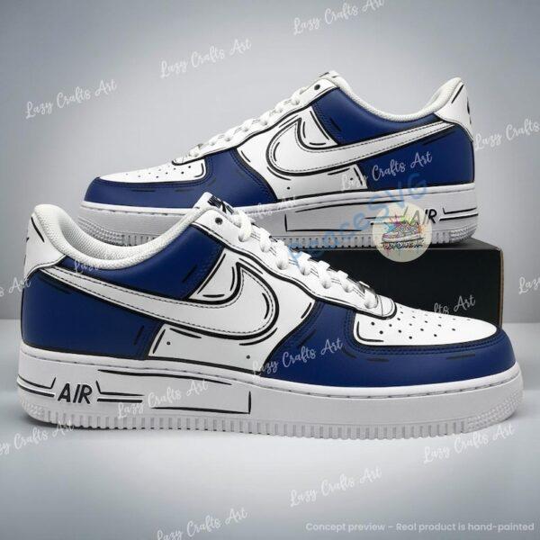 Hand-Painted Cowboys Air Force 1 Sneakers, Custom Dallas Football Shoes