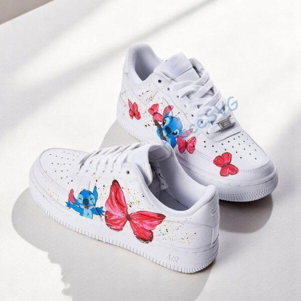 Alternative view of Hand-Painted Cartoon AF1 Sneakers: Custom, Personalized