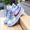 Custom Hand-Painted Cartoon Red Air Force 1 Sneakers: Personalized AF1 Gift