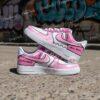 Custom Pink Comic Air Force 1 Sneakers: Hand-Painted 2D Cartoon AF1 Shoes