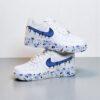 Custom Air Force 1 Blue Drip Sneakers: Hand-Painted Splatter AF1 Shoes
