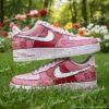 Hand Painted Valentine Air Force 1 Sneakers: Custom Comic AF1 Shoes
