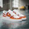 Hand-Painted Flame Air Force 1 Sneakers– Personalized Fire Swoosh AF1 Shoes