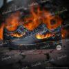 Hand-Painted Fire & Smoke Air Force 1 — Custom Flame AF1 Shoes - Image 2