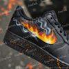 Hand-Painted Fire & Smoke Air Force 1 — Custom Flame AF1 Shoes - Image 6