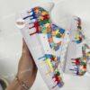 Hand-Painted Autism Awareness Air Force 1 For Kids: Rainbow Drip Sneakers - Image 8