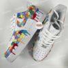 Hand-Painted Autism Awareness Air Force 1 For Kids: Rainbow Drip Sneakers - Image 4