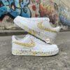 Custom Sunflower Air Force 1, Hand-Painted Floral Sneakers
