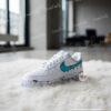 Custom Aqua Drip Air Force 1 Sneakers: Hand-Painted Splatter Design - Image 3