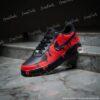 Custom Red Drip AF1 Sneakers, Hand-Painted Streetwear Shoes - Image 3