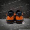 Custom Black Orange Drip AF1 Sneakers, Hand-Painted Streetwear Air Force 1 Shoes - Image 4