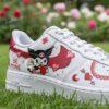 Custom Valentine Air Force 1 Shoes, Cartoon Love Sneakers, Red Heart Hand Painted Shoes - Image 5