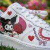 Custom Valentine Air Force 1 Shoes, Cartoon Love Sneakers, Red Heart Hand Painted Shoes - Image 6