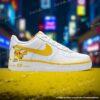 Hand-Painted Pika Character Air Force 1 Sneakers – Custom Yellow Anime Inspired AF1 Shoes